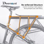 Deemount Heavy Duty Bicycle Luggage Carrier Rear Cargo Rack Stand 24-29'' Bike Trunk 100 KGS Load Fit 4.0 ‘’ Fat Bike Tire - Image 8